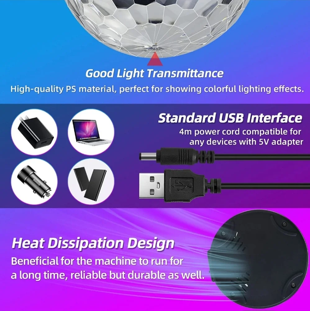NIB! LED Mini Colors Stage, Disco, Halloween, DJ, Party Light with Strobe